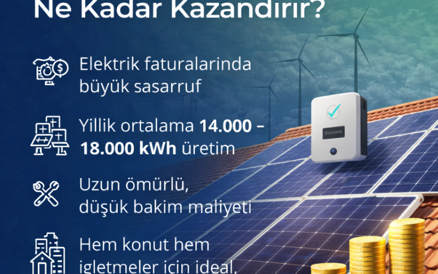 10 kW Güneş Paneli Sistemi Ne Kadar Kazandırır?
