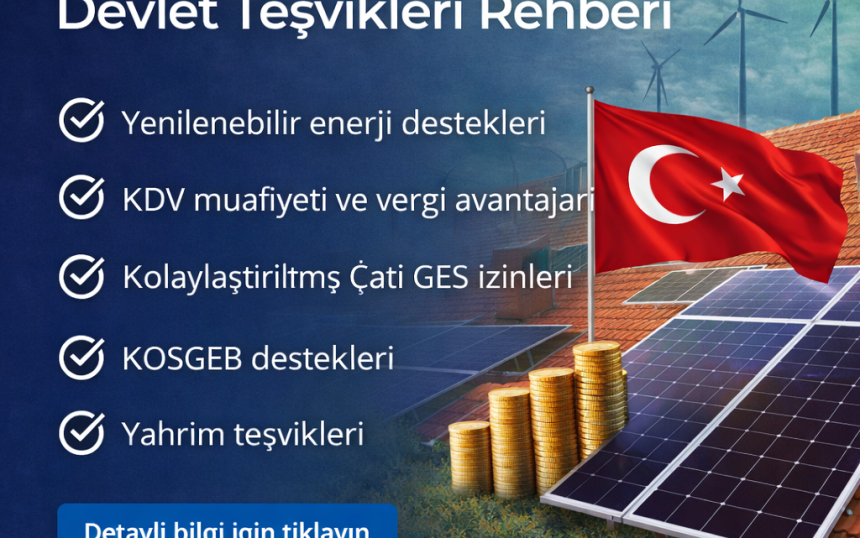 2026 Güneş Paneli Devlet Teşvikleri Rehberi