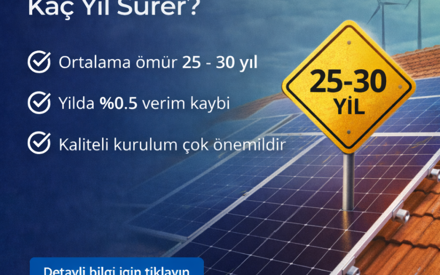 Güneş Paneli Ömrü Kaç Yıl Sürer?