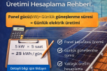 Güneş Paneli Elektrik Üretimi Hesaplama Rehberi