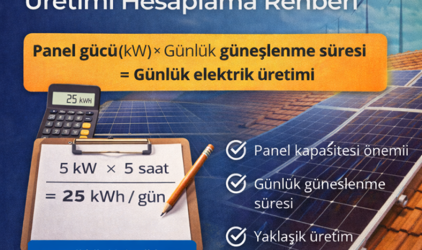 Güneş Paneli Elektrik Üretimi Hesaplama Rehberi