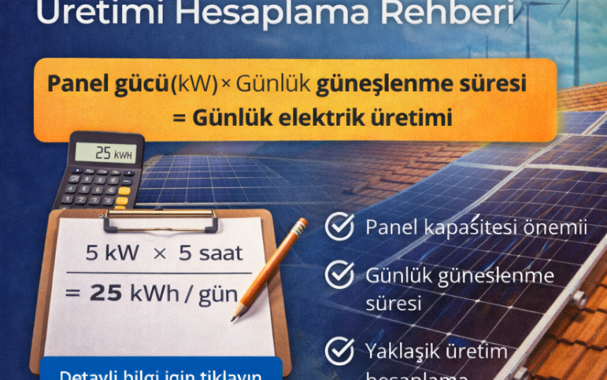 Güneş Paneli Elektrik Üretimi Hesaplama Rehberi